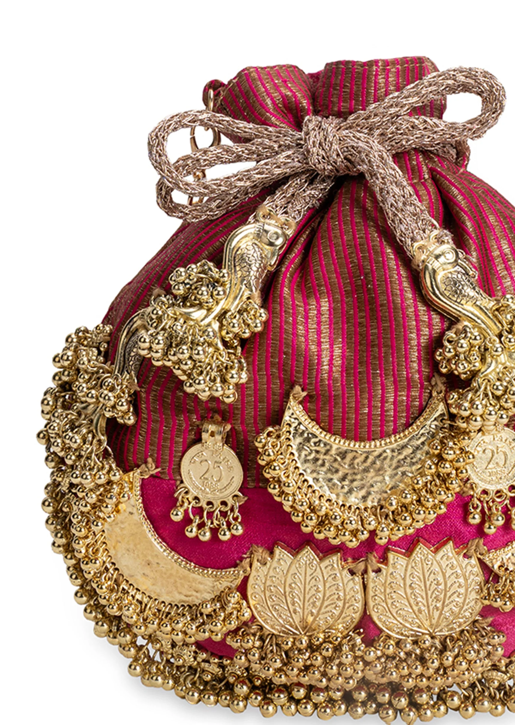 Pink Cotton Potli Bag