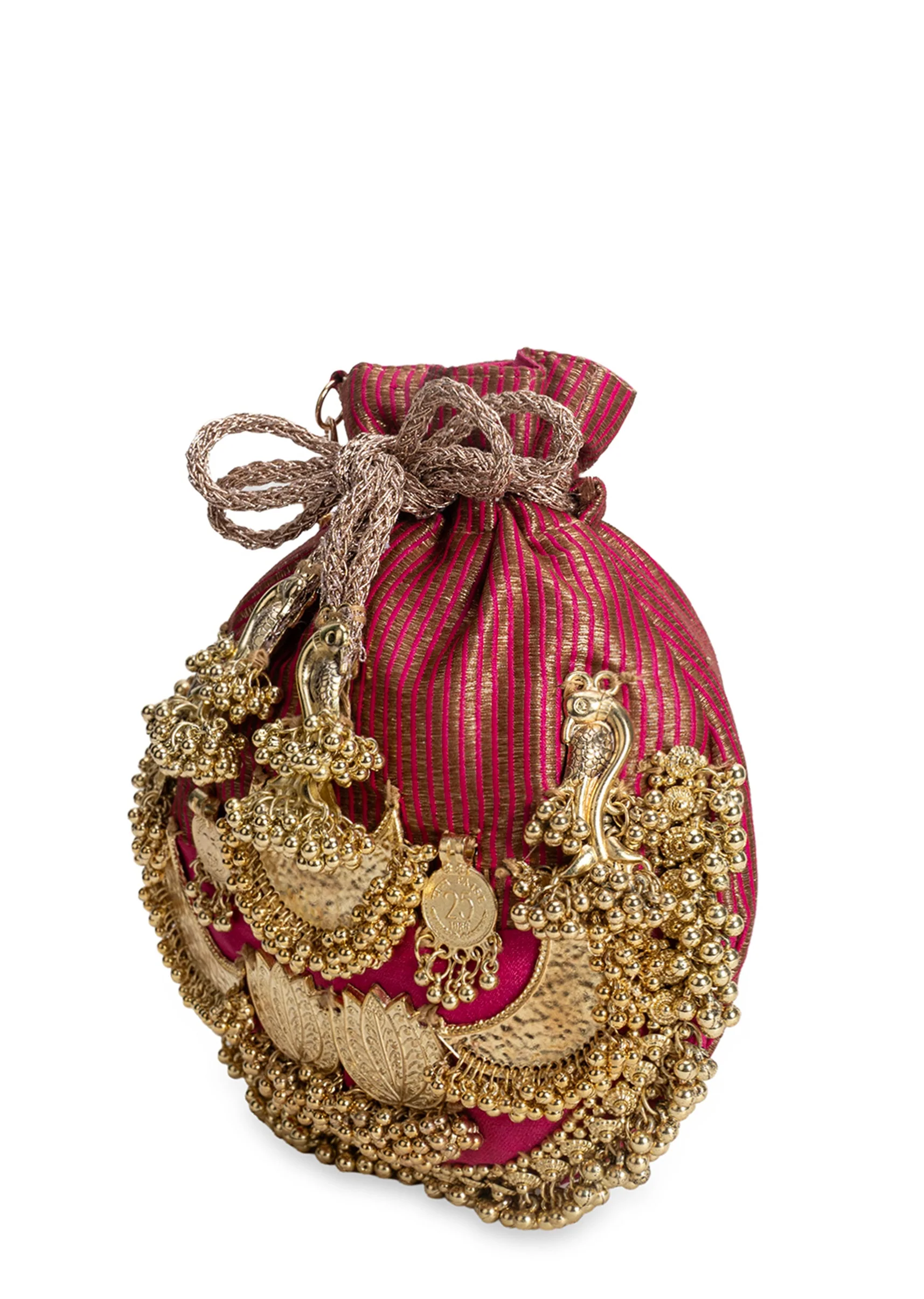 Pink Cotton Potli Bag