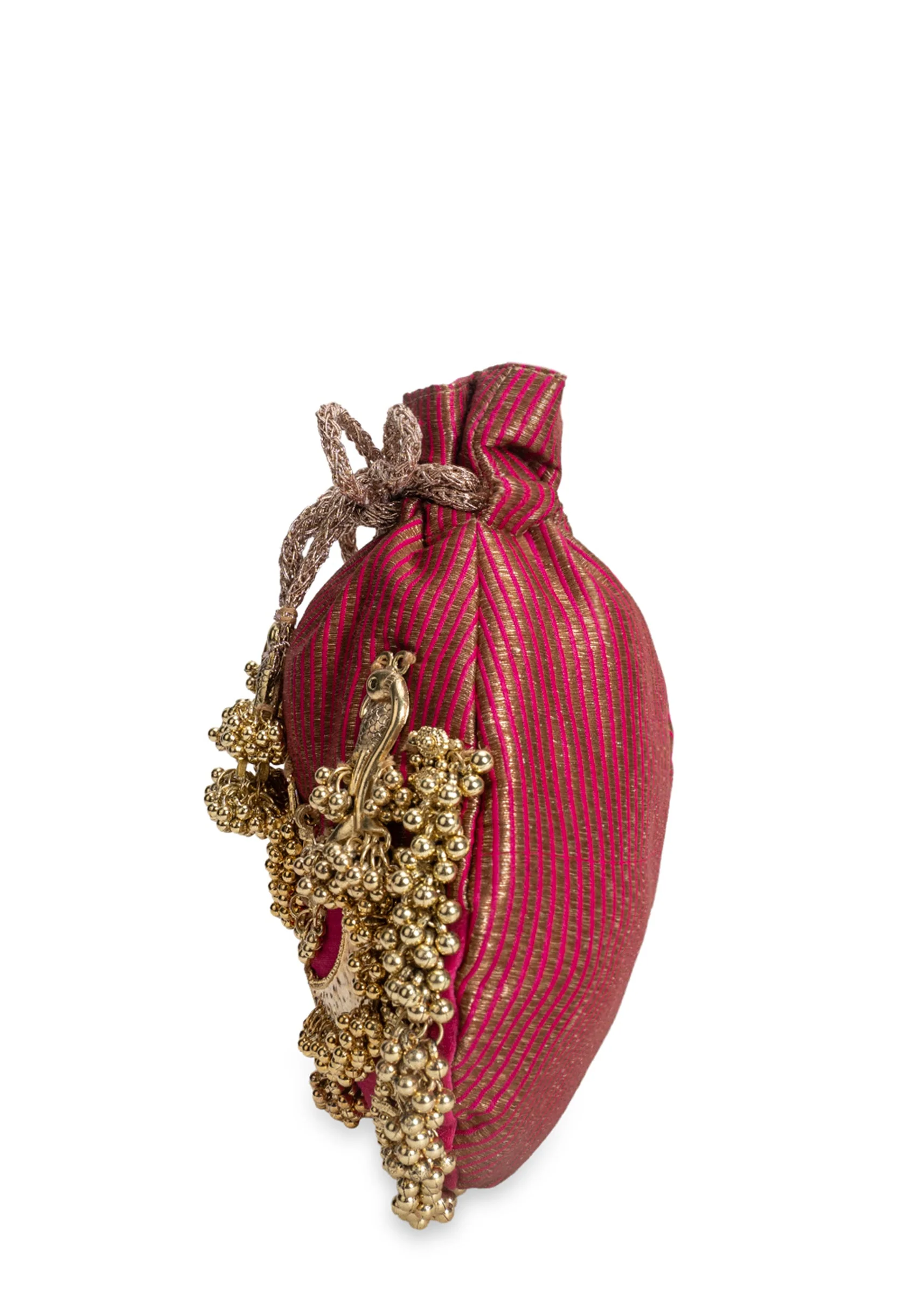 Pink Cotton Potli Bag