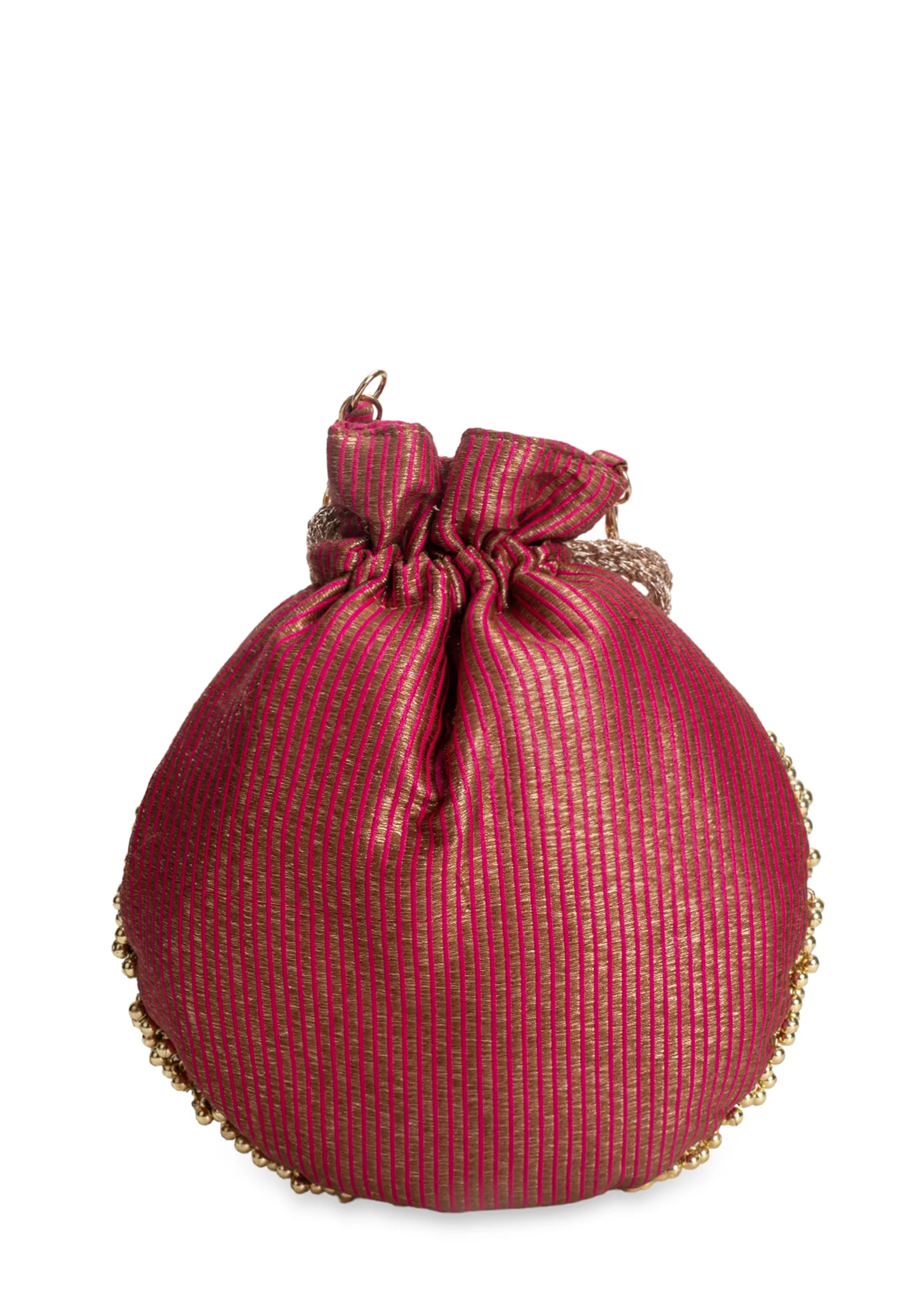 Pink Cotton Potli Bag