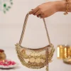 Festive Gold Embellished Handbag