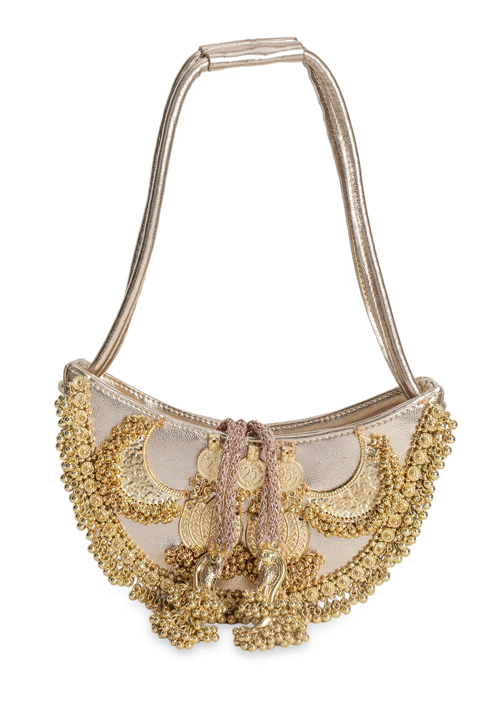 Festive Gold Embellished Handbag