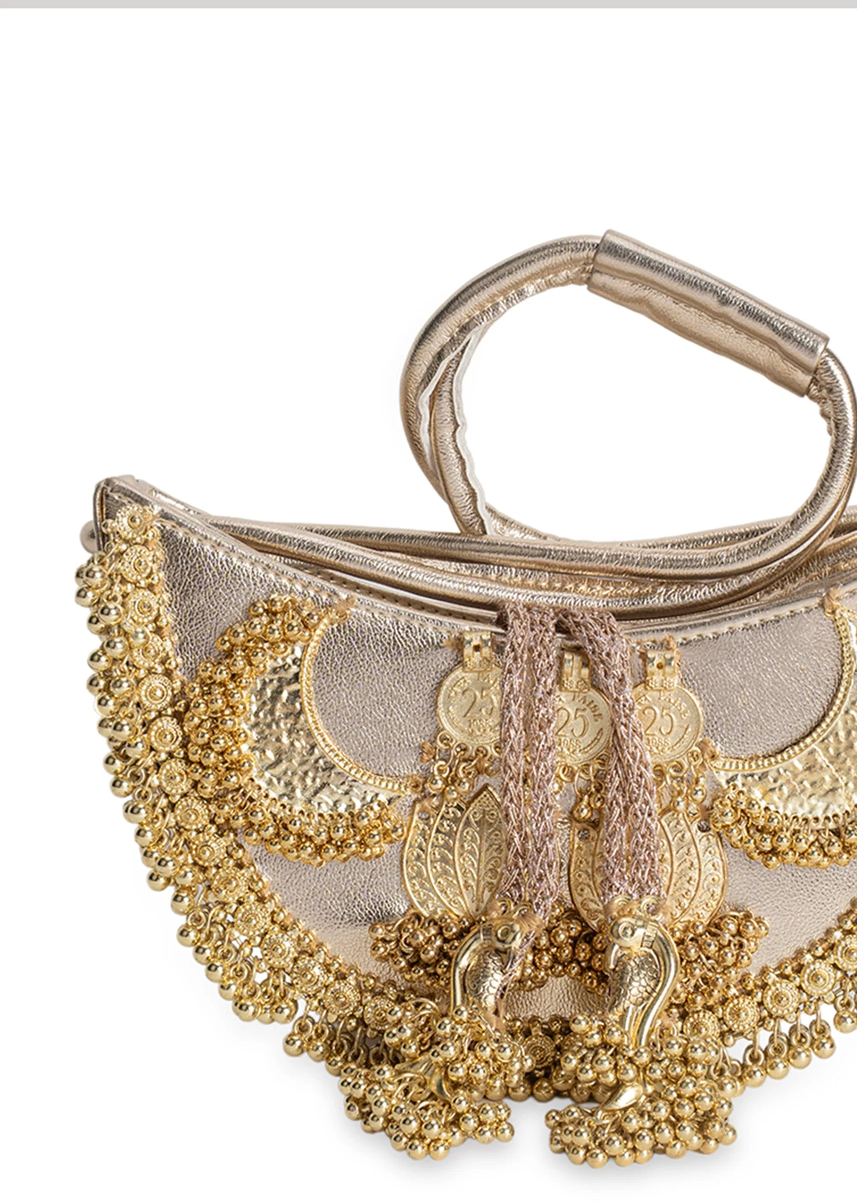 Festive Gold Embellished Handbag