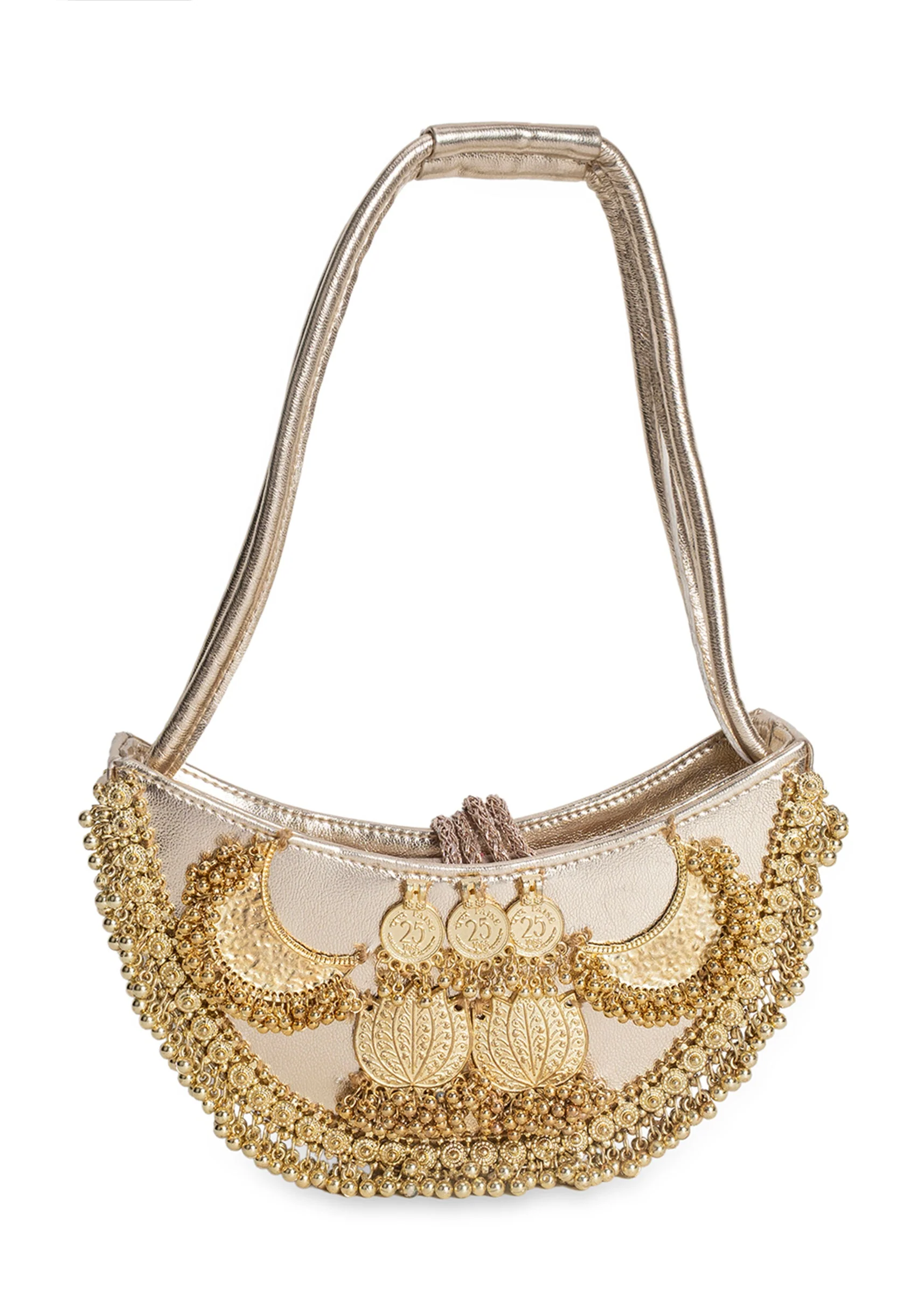 Festive Gold Embellished Handbag