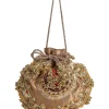 Gold Brocade Embellished Potli