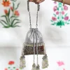Silver Brocade Embellished Potli