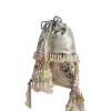 Silver Brocade Embellished Potli