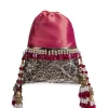 Crimson Red Brocade Embellished Potli