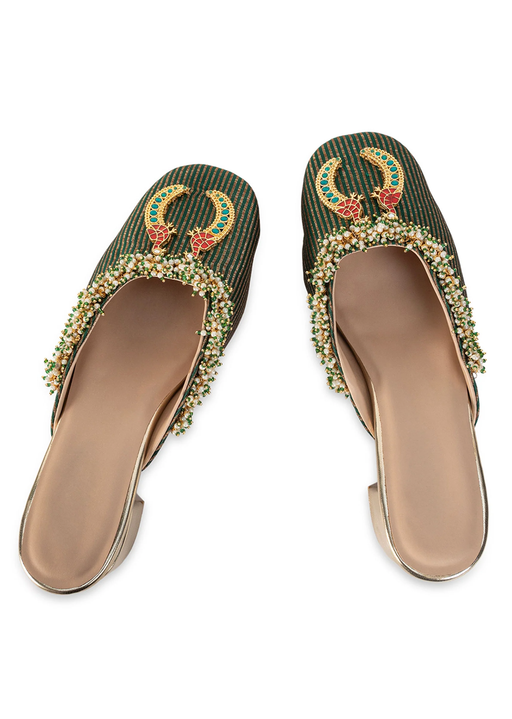 Multicolour Embroidered Wedges