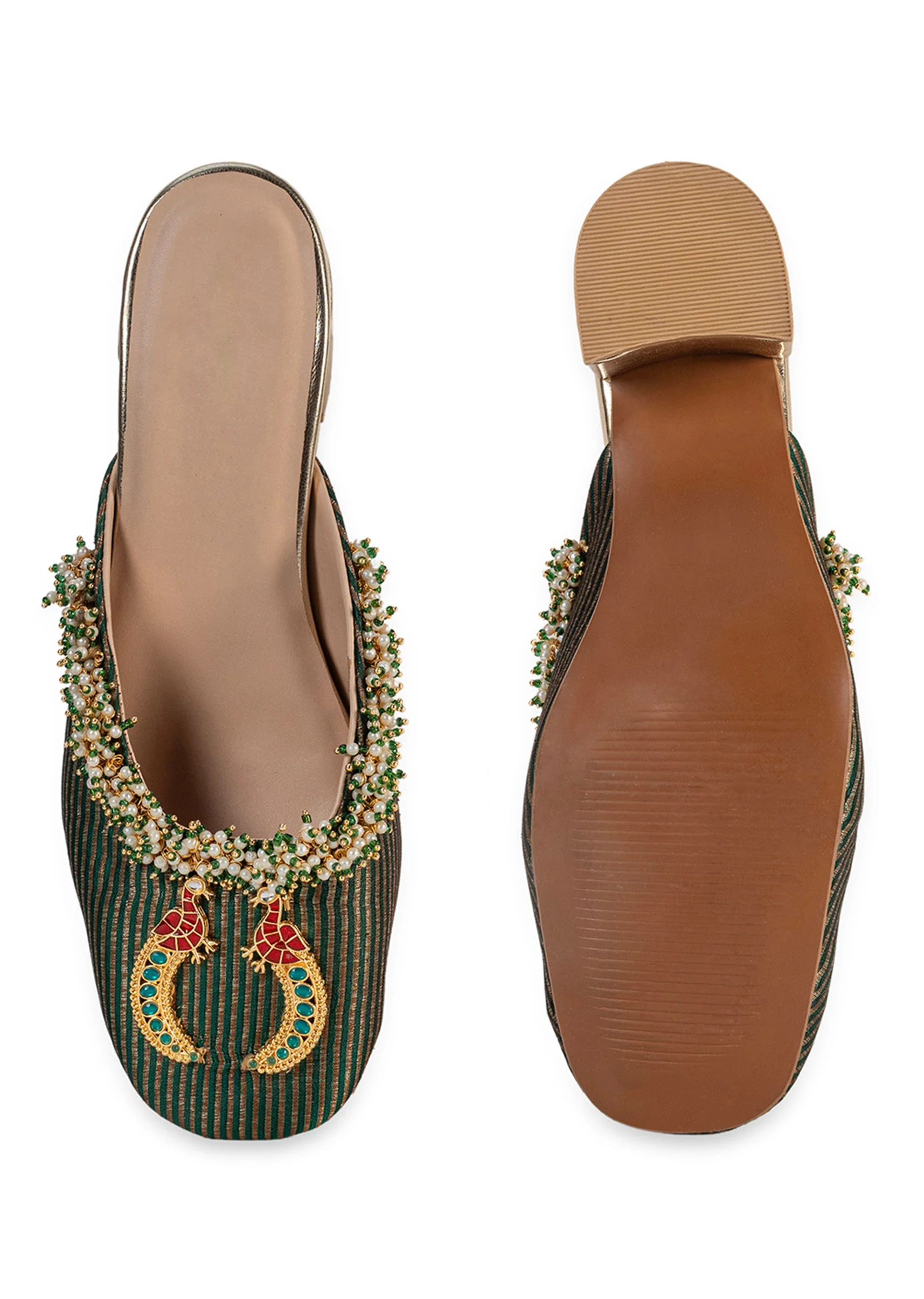 Multicolour Embroidered Wedges