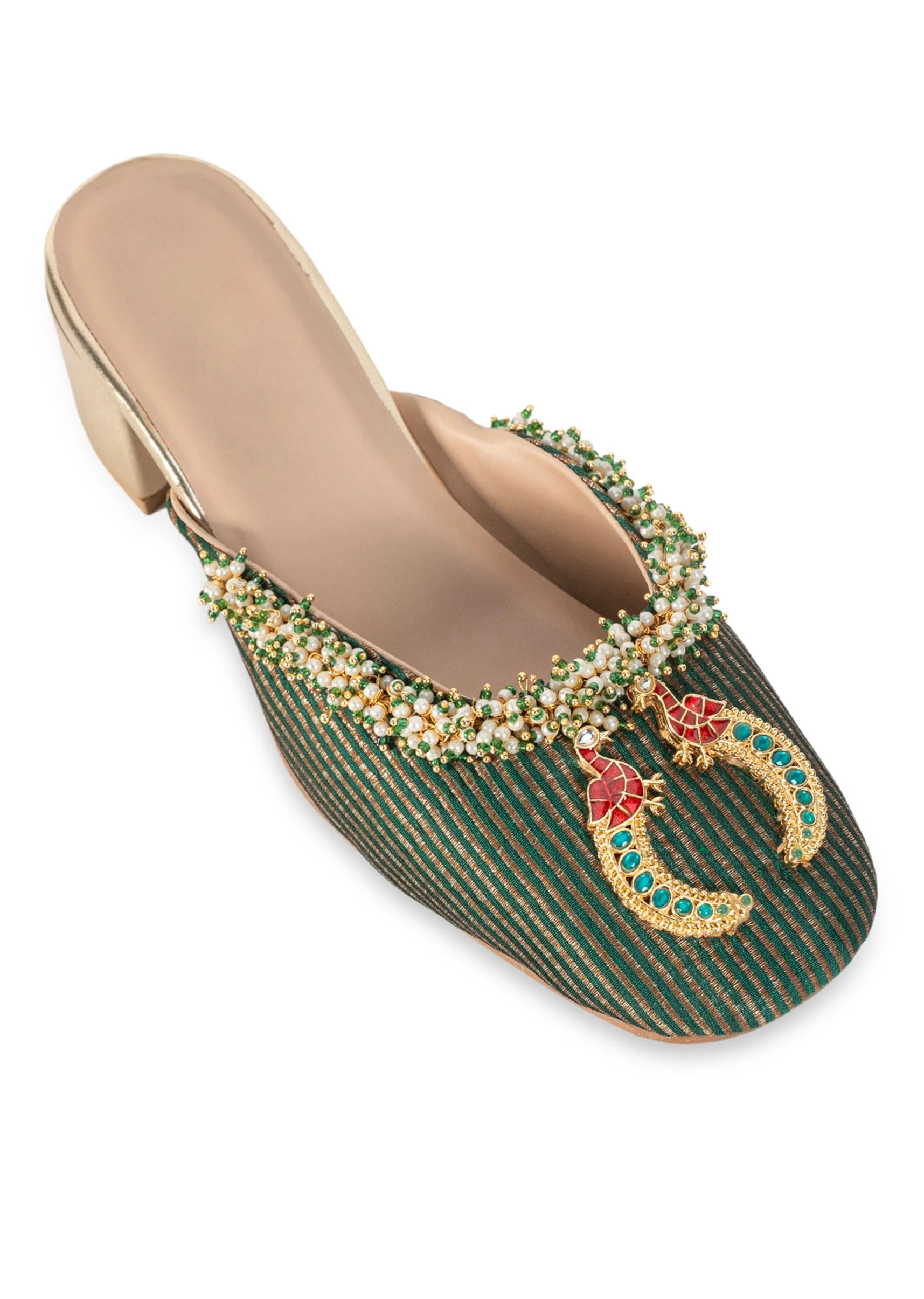 Multicolour Embroidered Wedges