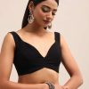 Black Georgette Parsi Gara Multi Color Saree With Unstitched Blouse