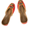 Orange Embroidered Jutti
