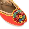 Orange Embroidered Jutti