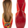 Orange Embroidered Jutti