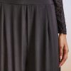 Black Embroidered Chinon Sharara Suit With Peplum Kurta