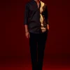 Black Patch Work Embellished Party Shirt