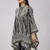 Black Indo Western Kaftan Coord Set