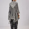 Black Indo Western Kaftan Coord Set