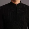 Black Cutdana Indowestern Trouser Suit