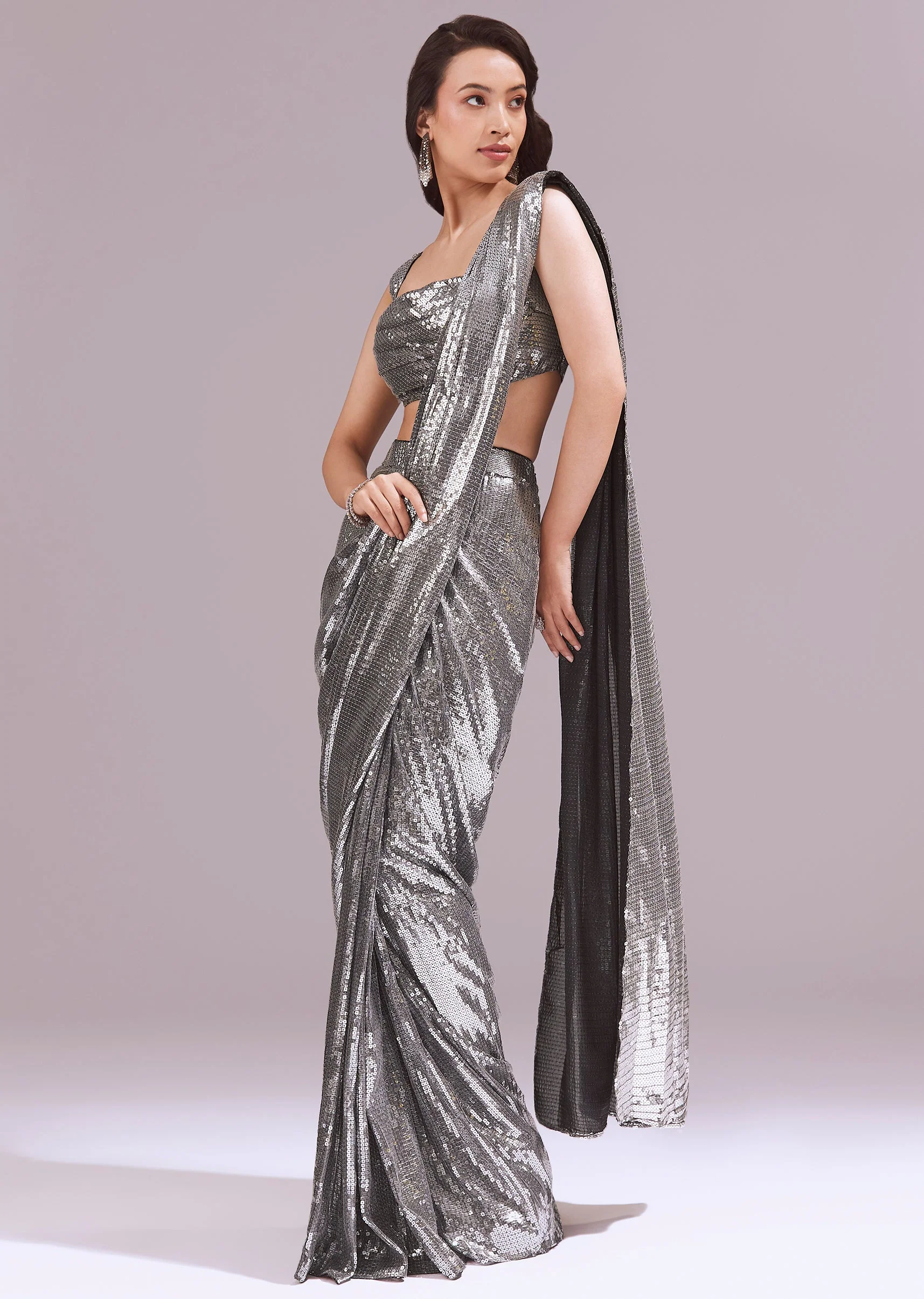 3891-black-and-grey-ready-pleated-sequins-saree-set-with-cowl-neck-blouse-1.webp Black And Grey Ready Pleated Sequins Saree Set With Cowl Neck Blouse