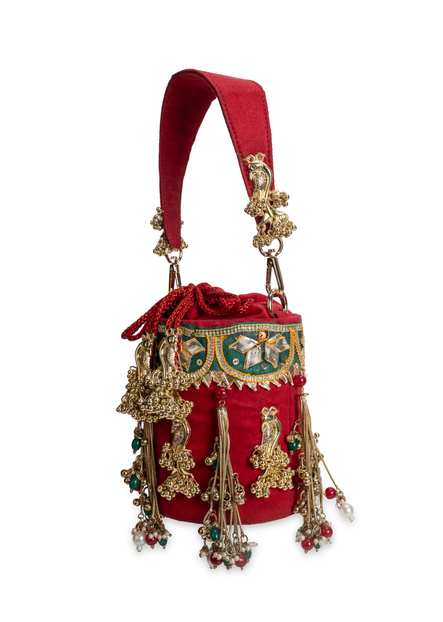 Red Velvet Potli Bag