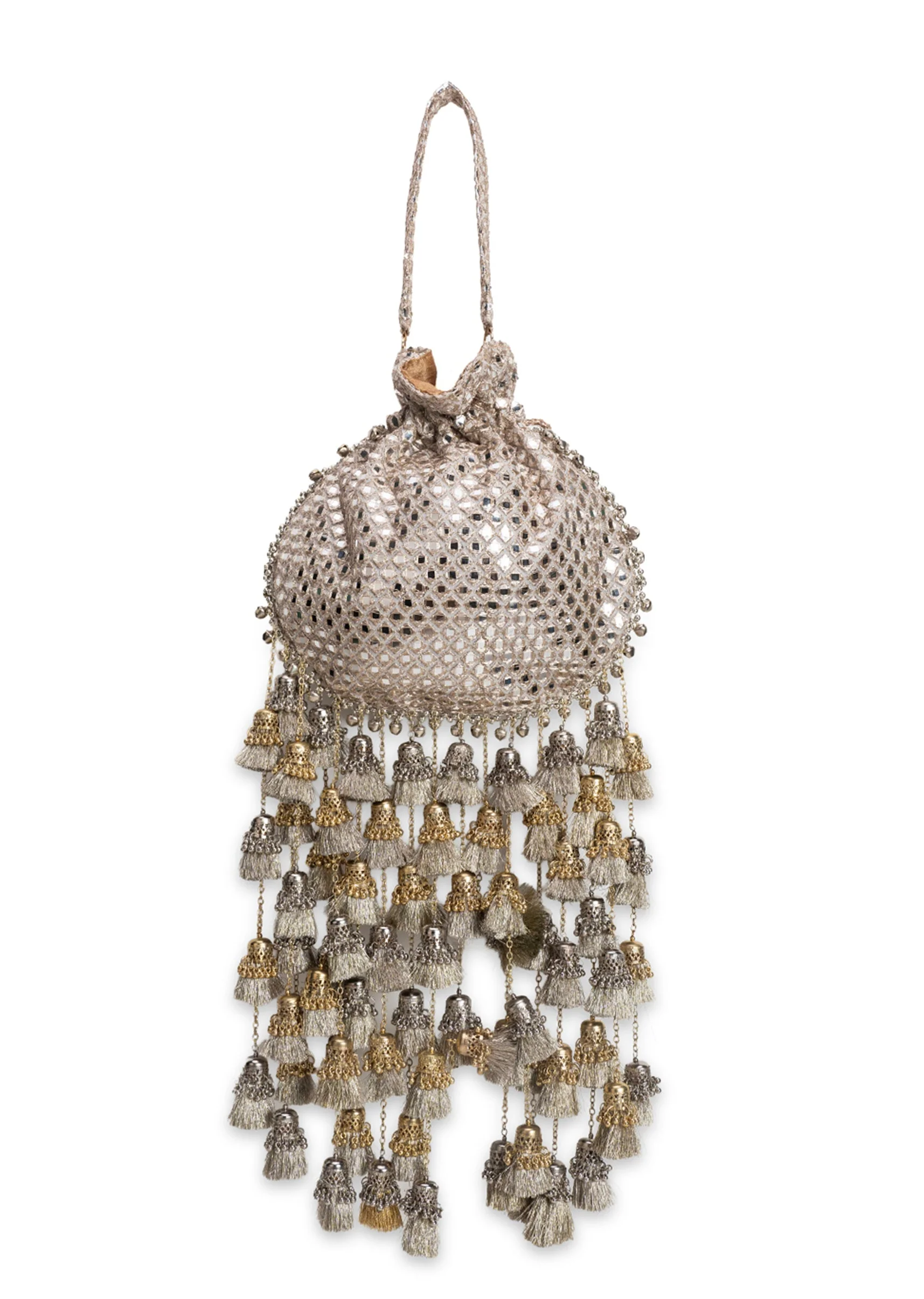 Gold Silk Potli Bag
