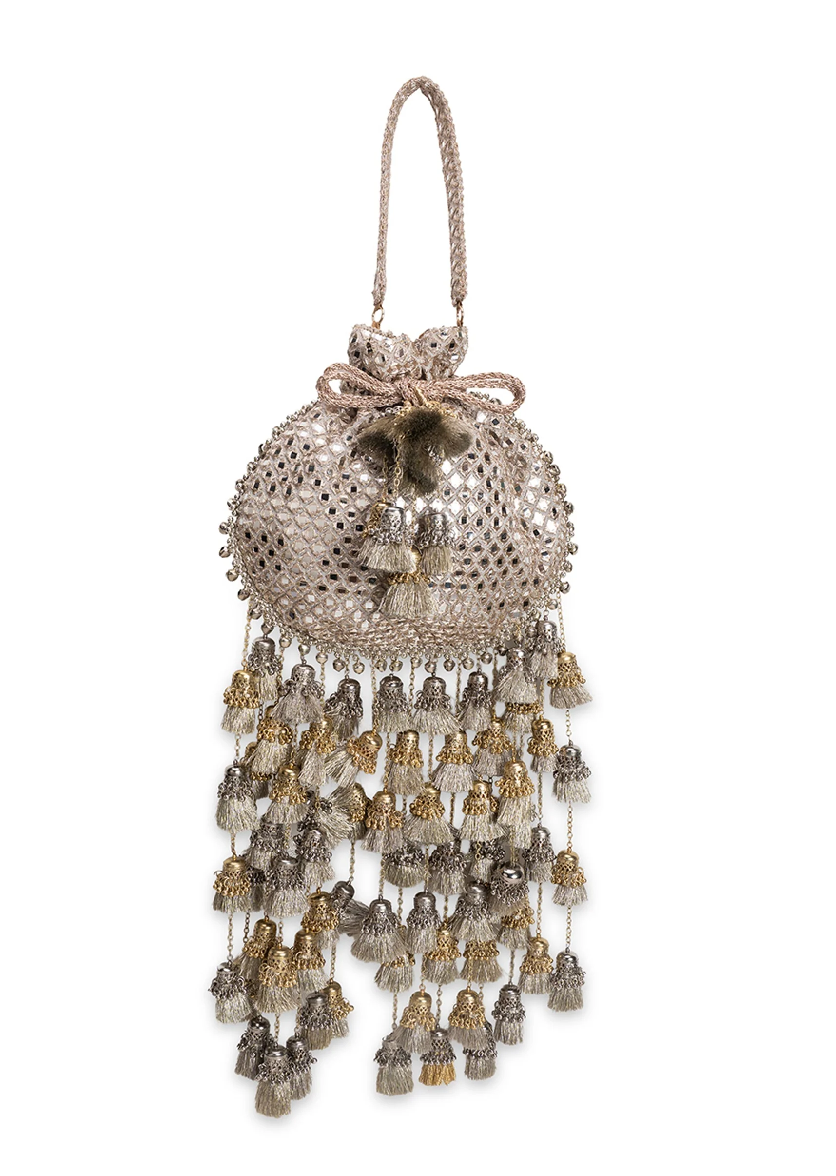 Gold Silk Potli Bag
