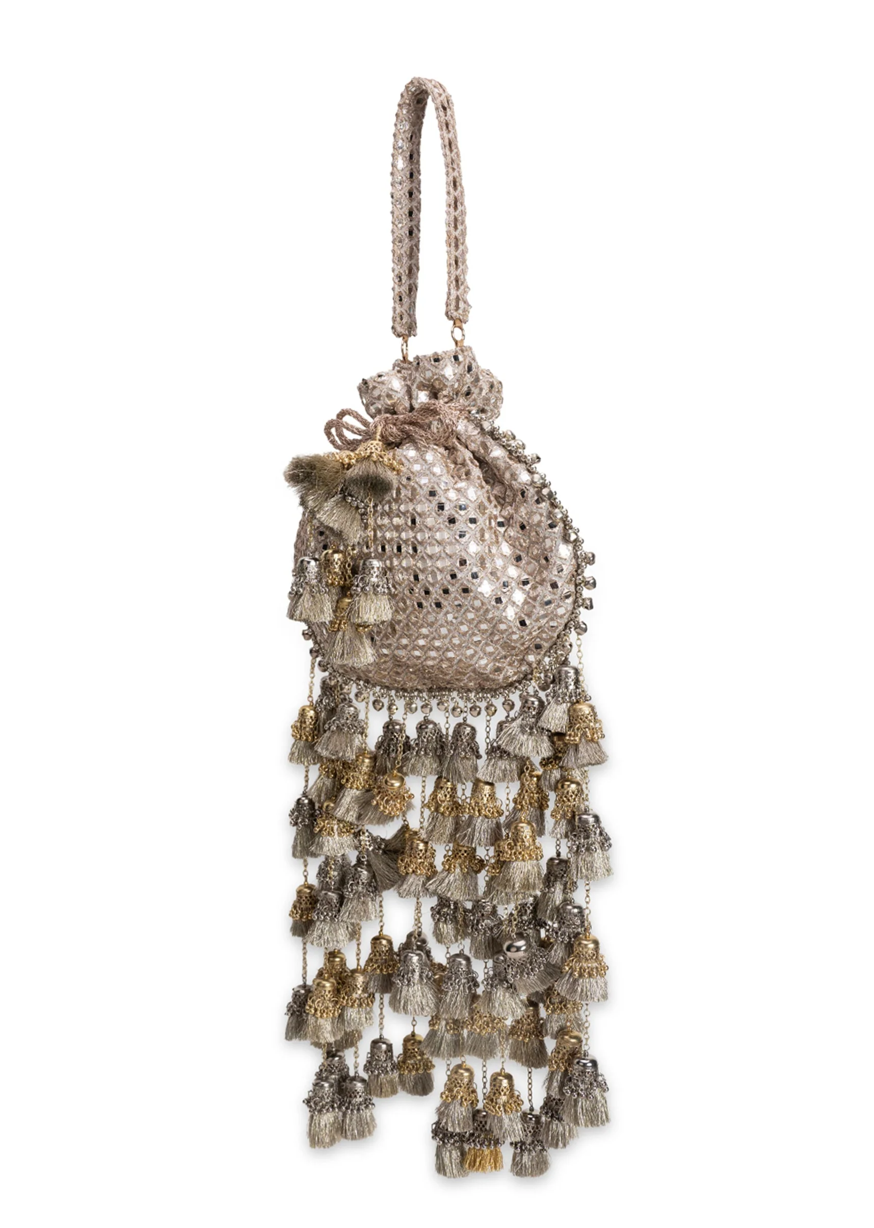 Gold Silk Potli Bag