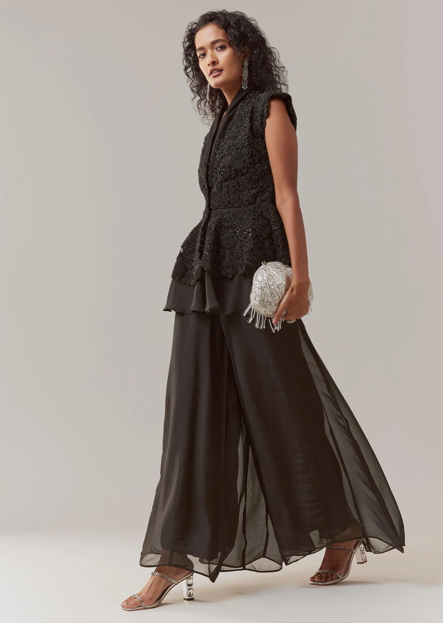 3959-black-organza-peplum-palazzo-set-2.webp Black Organza Peplum Palazzo Set