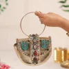 Silver Embellished Clutch