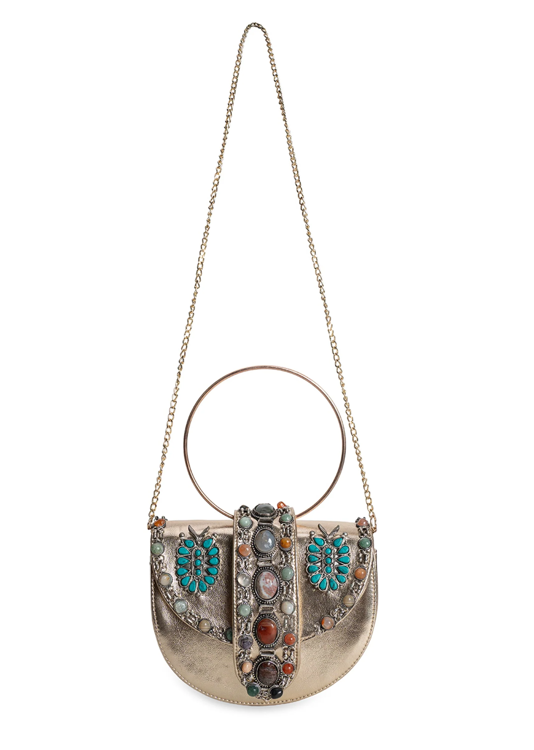 Silver Embellished Clutch