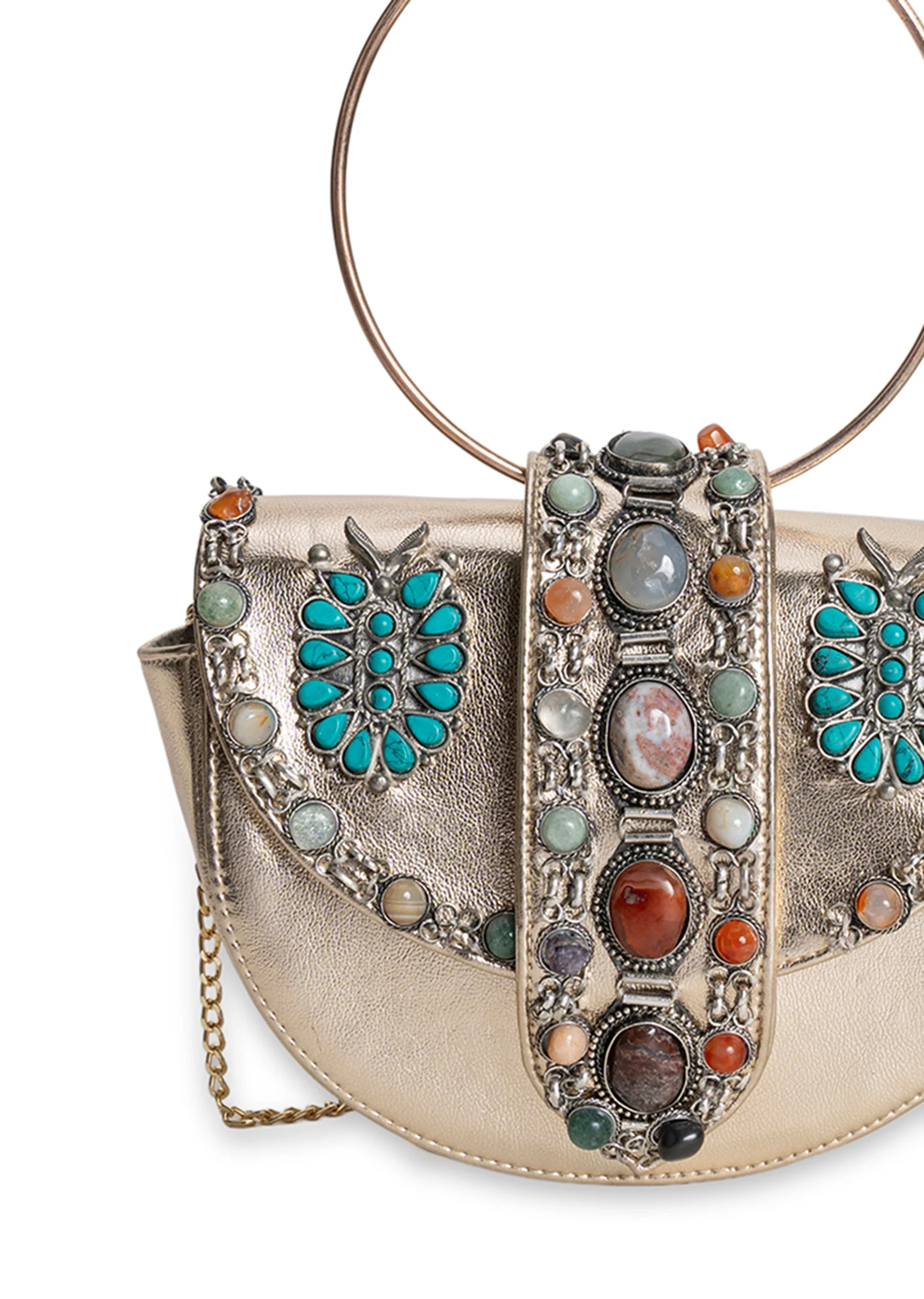 Silver Embellished Clutch
