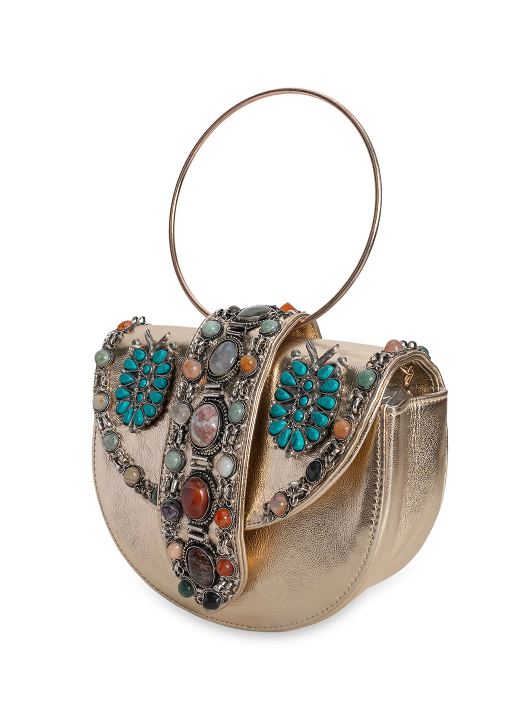 Silver Embellished Clutch