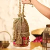 Gold And Pink Lace Potli