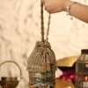 Green Zari Potli Bag