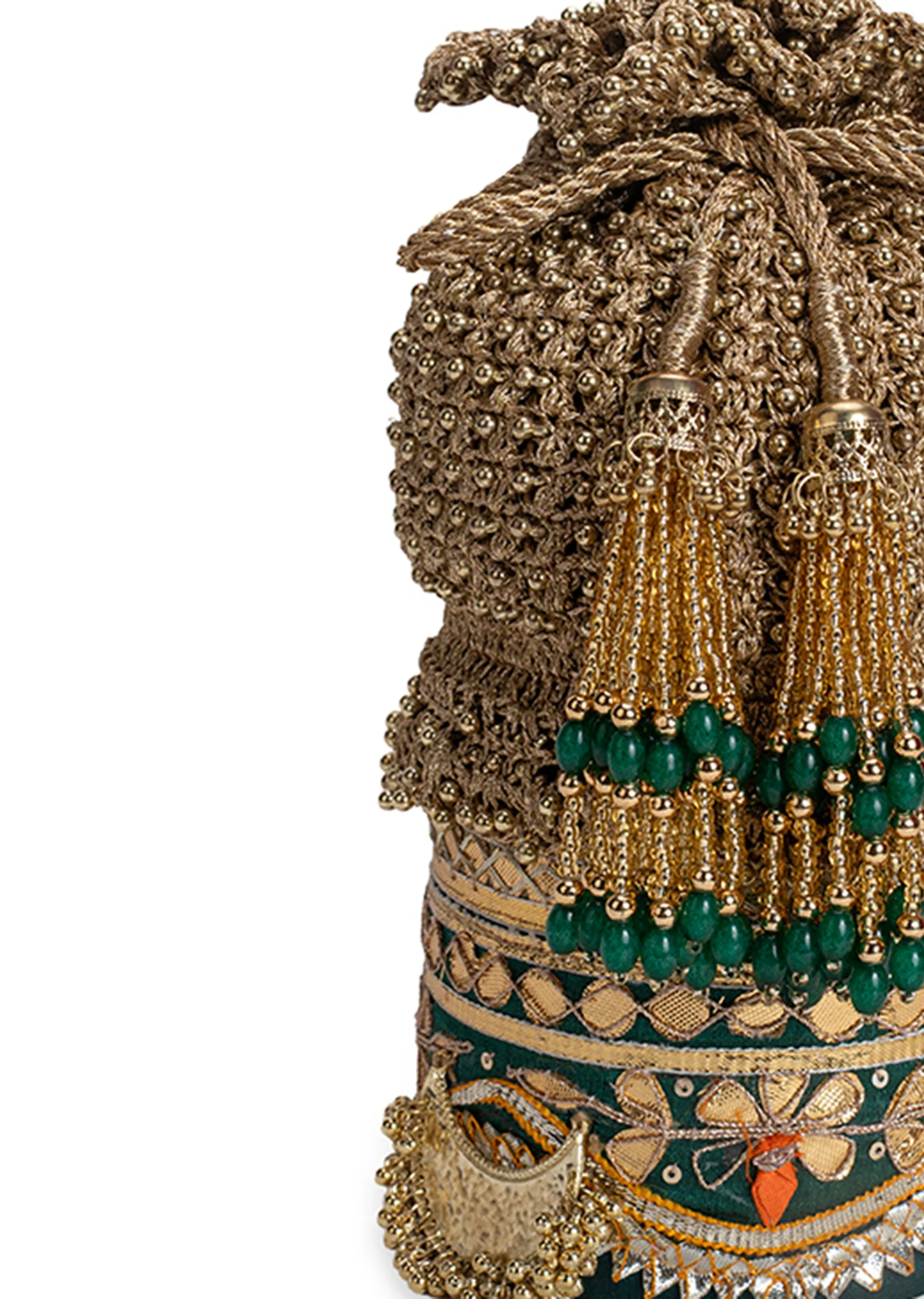 Green Zari Potli Bag