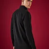 Black Viscose Cutdana And Bead Embroidered Mens Shirt