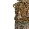 Gold And Green Lace Potli Bag