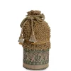 Gold And Green Lace Potli Bag