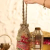 Gold And Pink Lace Potli Bag