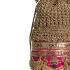 Gold And Pink Lace Potli Bag