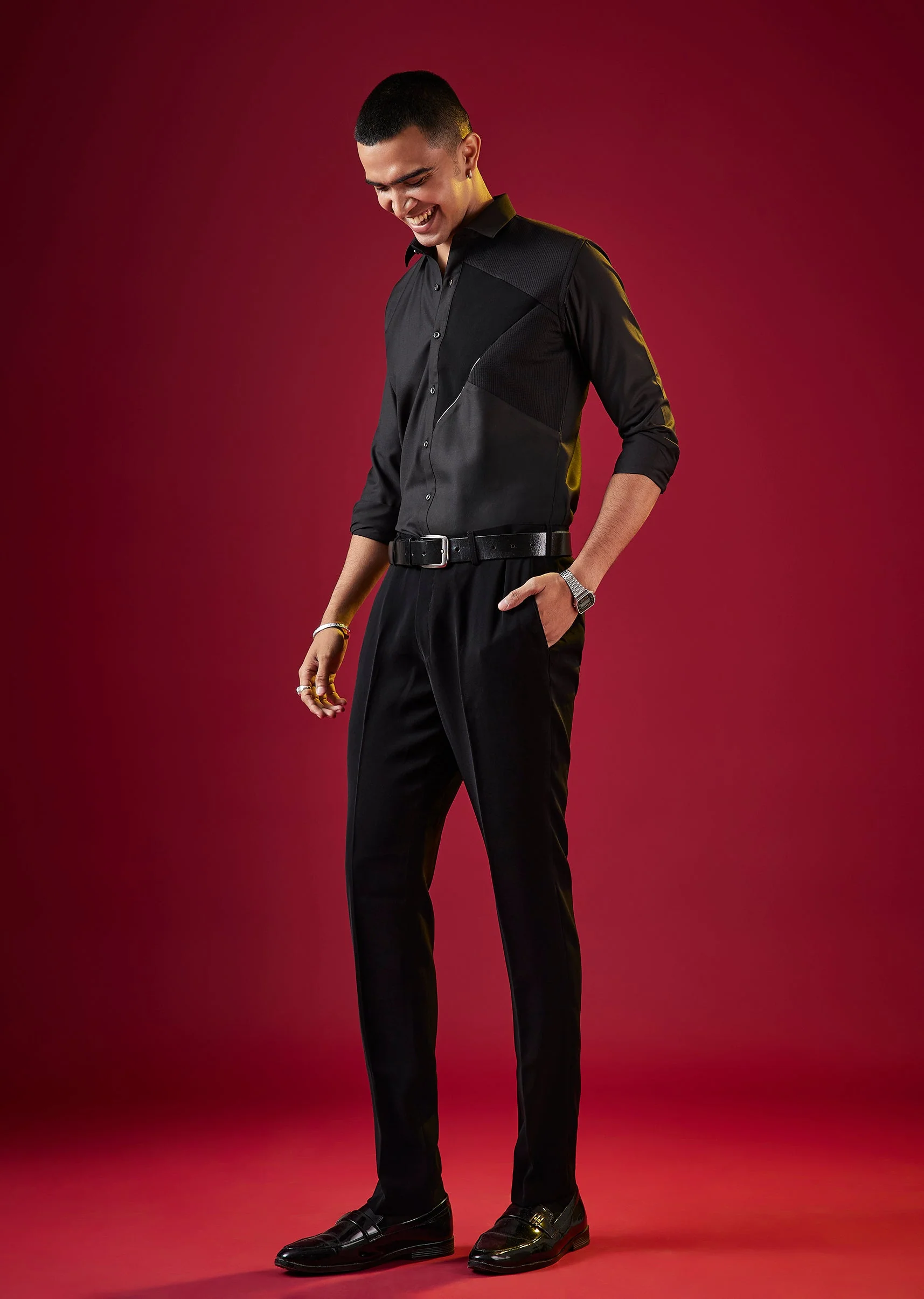 4015-black-patchwork-embroidered-mens-shirt-1.webp Black Patchwork Embroidered Mens Shirt