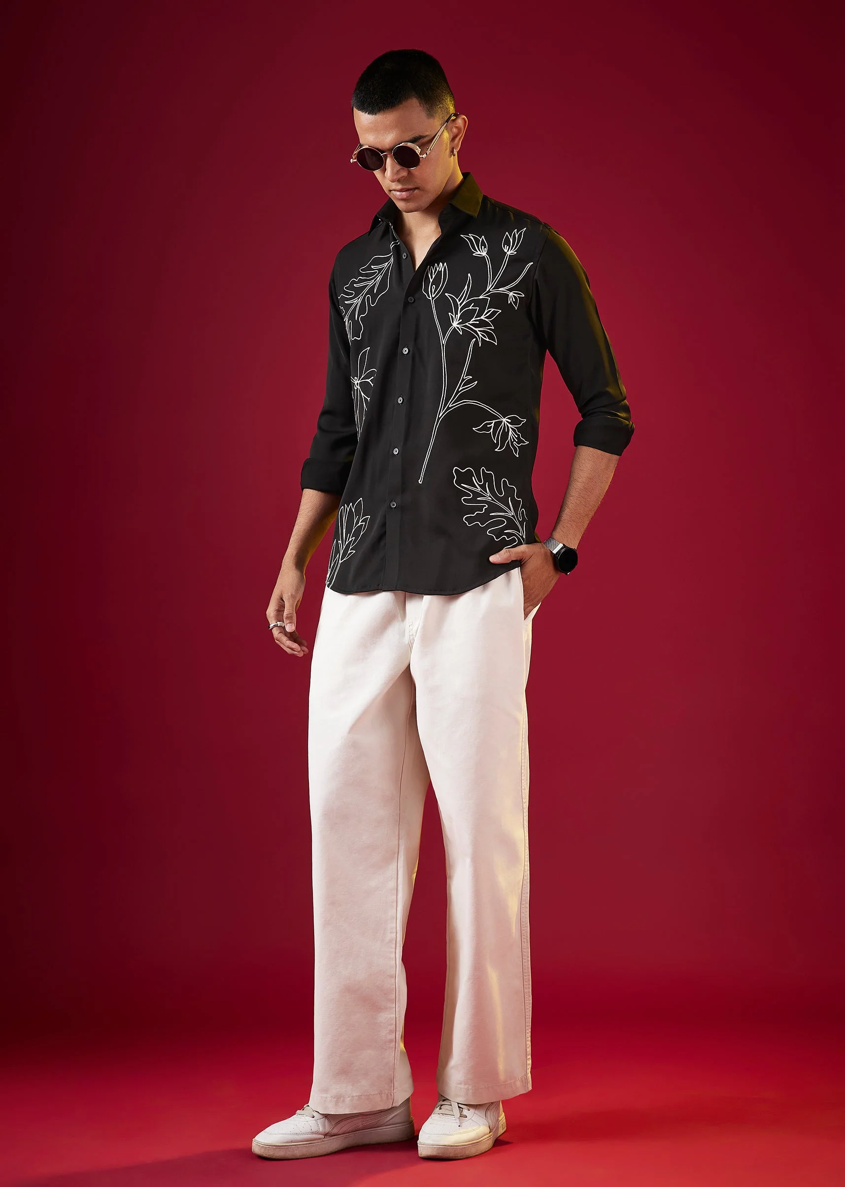 4078-black-applique-embroidered-floral-mens-shirt-1.webp Black Applique Embroidered Floral Mens Shirt