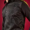 Black Thread Embellished Mens Shirt