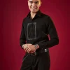 Black Viscose Cutdana Embroidered Mens Shirt