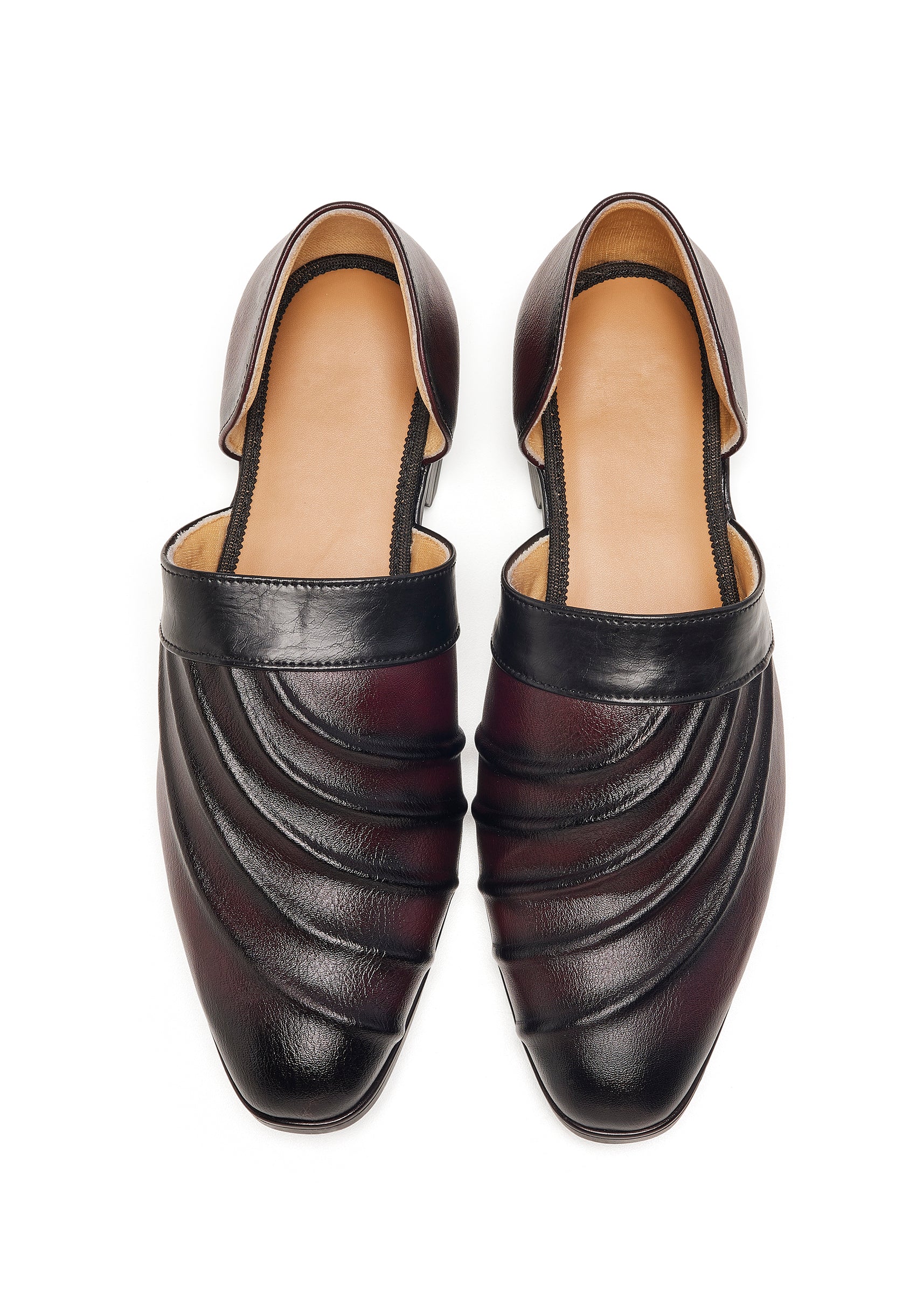 Wine Hued Festive Loafer Faux Leather
