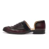 Wine Hued Festive Loafer Faux Leather