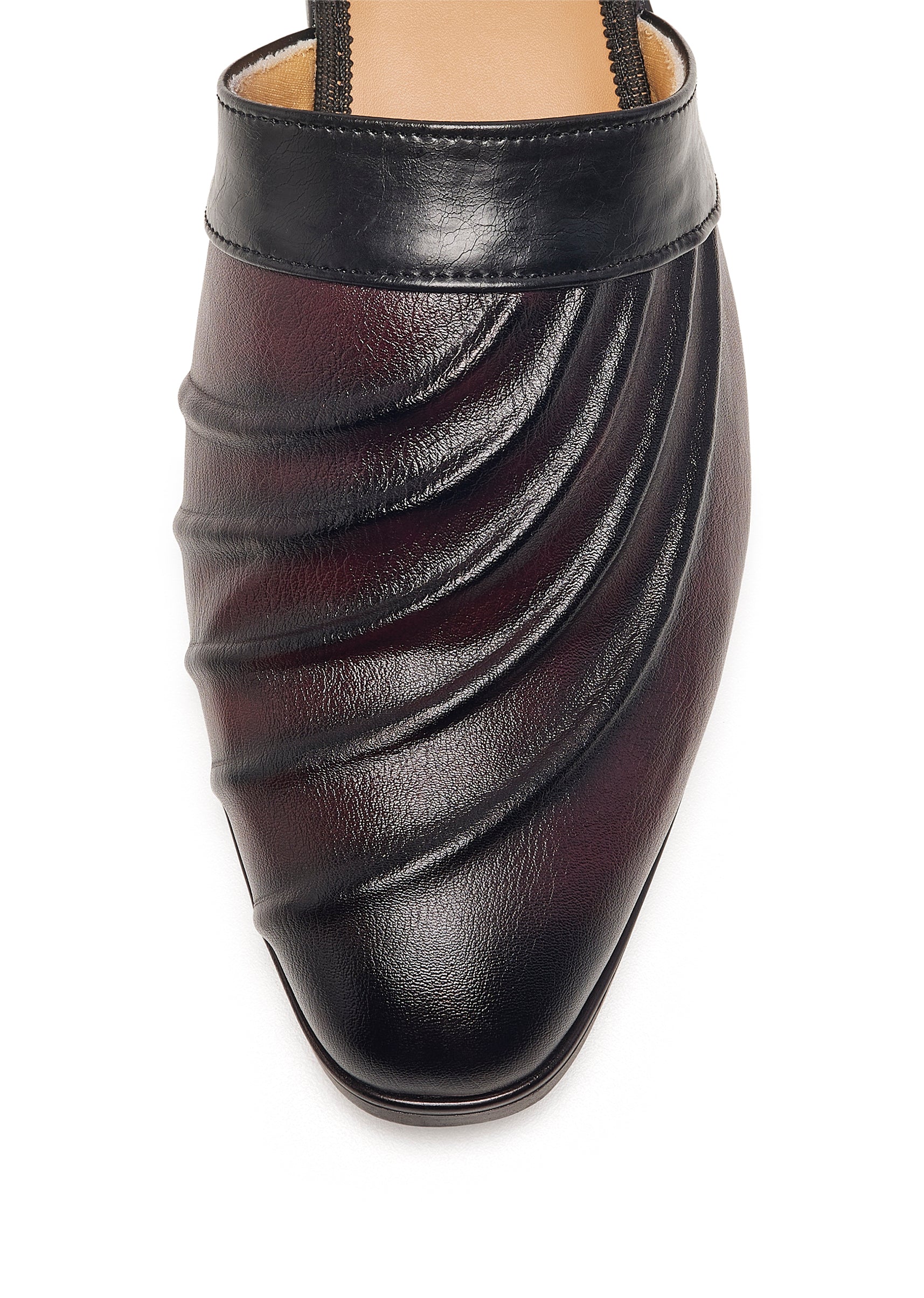 Wine Hued Festive Loafer Faux Leather