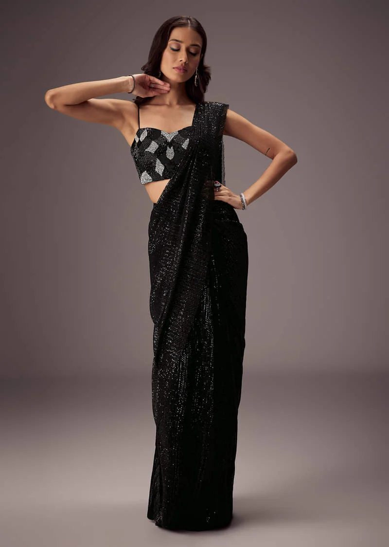 4133-us-0-us-0-variation-1.webp Black Shimmer Saree With Richly Hand Embroidered Blouse